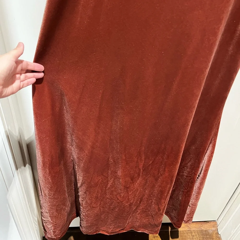 Jenny Yoo Ellis Flutter-Sleeve Open-Back Stretch Velvet Gown~ size 14 - Picture 7 of 12